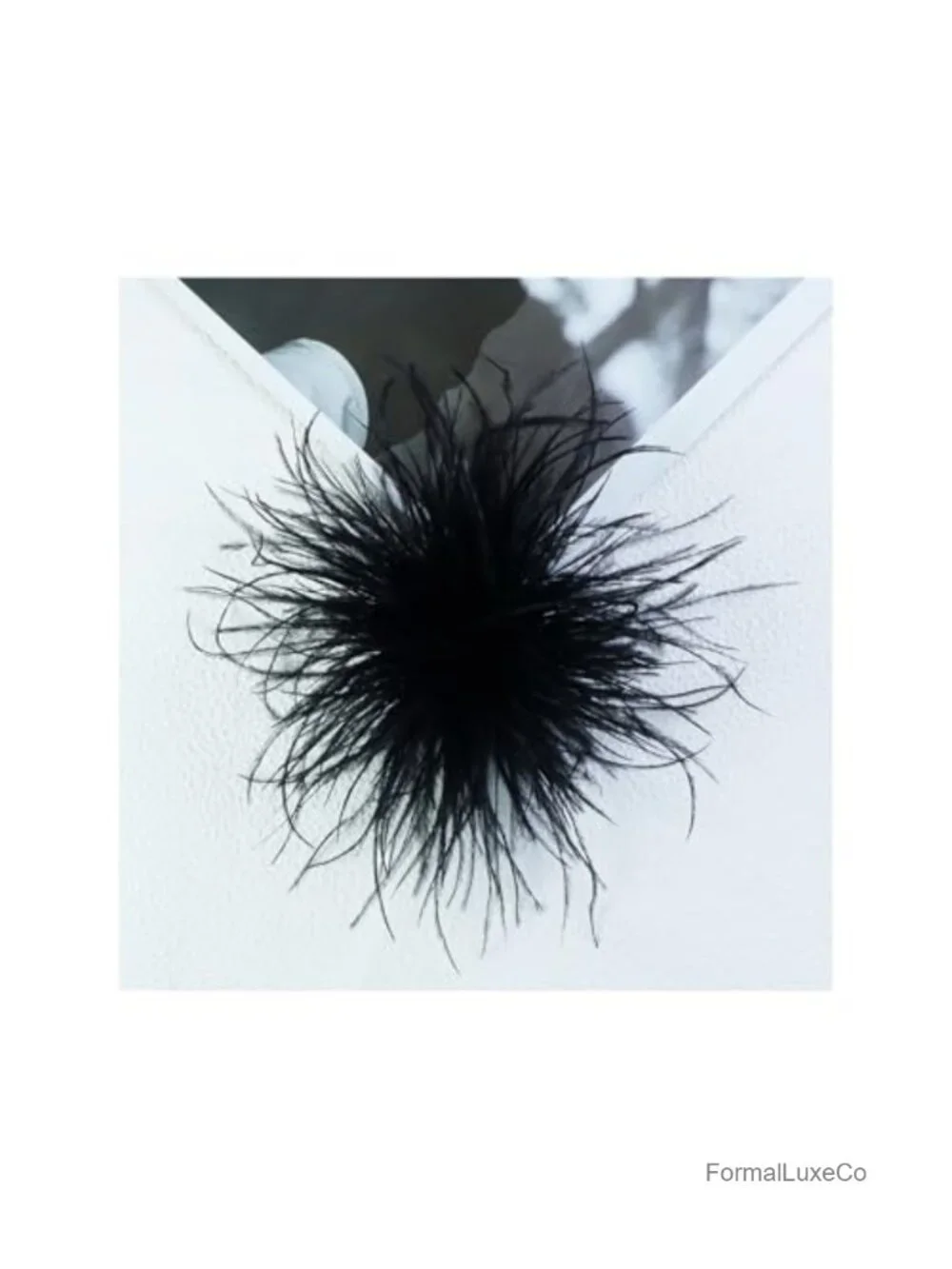 Large Fluffy Ostrich Feather Brooch Pin Floral Corsage for Women Wedding Party